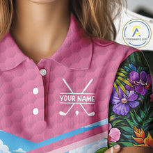 Load image into Gallery viewer, Tropical Funny Parrot Polo Golf Shirts For Women Custom Parrot Golf Team Attire For Golfers NYN3059