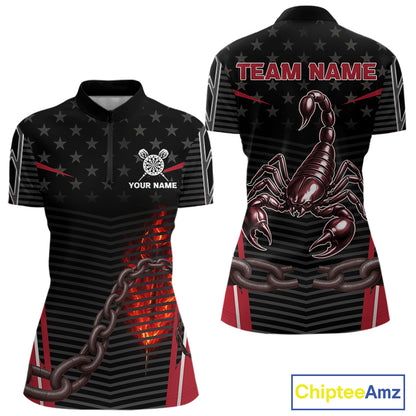 Custom Red Flames Scorpion Dart Arrow Darts Shirt For Women Dart Jersey Uniform NYN1048
