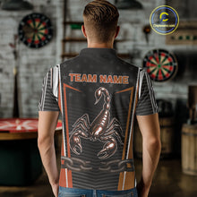 Load image into Gallery viewer, Custom Orange Flames Scorpion Dart Arrow Darts Shirt For Men Dart Jersey Uniform NYN1050