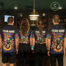 Load image into Gallery viewer, Colorful Splatter Funny Alien Fire 8 Ball Women Billiards Shirt Personalized Pool Balls Billiard Attire NYN2687