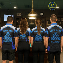 Load image into Gallery viewer, Funny Bass Hold Pool 8 Ball Women's Billiard Team Shirt Custom Billiard Polo &amp; 1/4-Zip Attire|Blue NYN2500