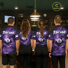 Load image into Gallery viewer, Thunder Purple Smokes Grim Reaper Ball 8 Billiards Pool Shirt For Men Personalized Billiard Team Names NYN2695