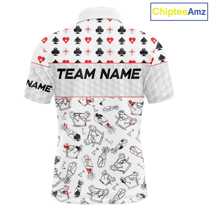 Poker Mens Golf Polo Shirt Personalized Name Funny Golf Top For Team Golfer Gift For Men NYN2850