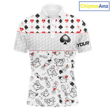 Load image into Gallery viewer, Poker Mens Golf Polo Shirt Personalized Name Funny Golf Top For Team Golfer Gift For Men NYN2850