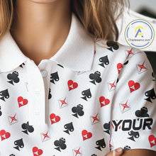 Load image into Gallery viewer, Custom Poker Golf Polo Shirt For Womens Personalized Name Funny Golf Team Attire Golfer Gift NYN2851