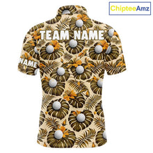Load image into Gallery viewer, Personalized Tropical Yellow Monstera And Golfs Pattern Custom Golf Polo Shirt For Men Golf Team Clothes NYN2865