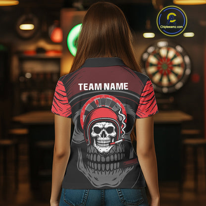 Custom Black And White Halftone Dartboard Dart Shirts For Women Grunge Dart Team Jerseys NYN0057
