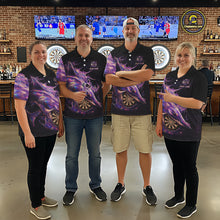 Load image into Gallery viewer, Personalized Pink Holographic Shark Men Darts Polo League Shirts Funny Grunge Dart Jerseys NYN2707