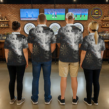 Load image into Gallery viewer, Custom White Smokes Skull Dartboard Women Dart 1/4-Zip Shirt Butterfly Dart Jerseys NYN2708