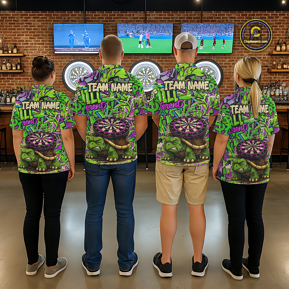 Personalized Funny Dart Shirt Dartboard Turtle Polo Quarter Zip Shirt Custom Team Shirt For Women NYN2859