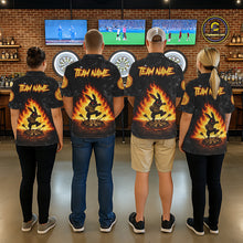 Load image into Gallery viewer, Crazy Rabbit Dartboard Fire Flame Darts Shirt For Women Custom Name &amp; Team Grunge Dart Outfits Jerseys NYN3080