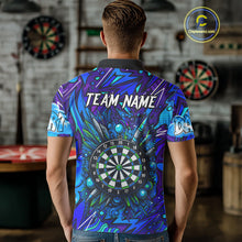 Load image into Gallery viewer, Comic Blast Dartboard Custom Blue Darts Shirt For Men - Name &amp; Team For Players NYN0570