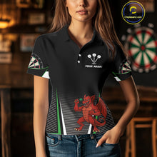 Load image into Gallery viewer, Custom Women's Darts Polo Jersey Dragon Plays Darts For Darts Team NYN0772