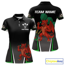 Load image into Gallery viewer, Custom Women's Darts Polo Jersey Dragon Plays Darts For Darts Team NYN0772