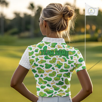 Personalized Womens Golf Polo Shirts Green Golf Courses Custom Name Golf Team Shirt, Golf Gifts NYN2880