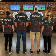 Load image into Gallery viewer, Red Splatter Grunge Dinosaur Darts Shirt For Men Custom Skeleton Horror Team Dart Jerseys NYN3118