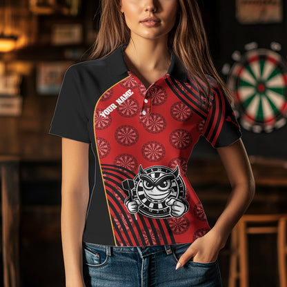 White And Black Dartboards Funny Dart Shirts For Women, Custom Dart Jerseys NYN0015