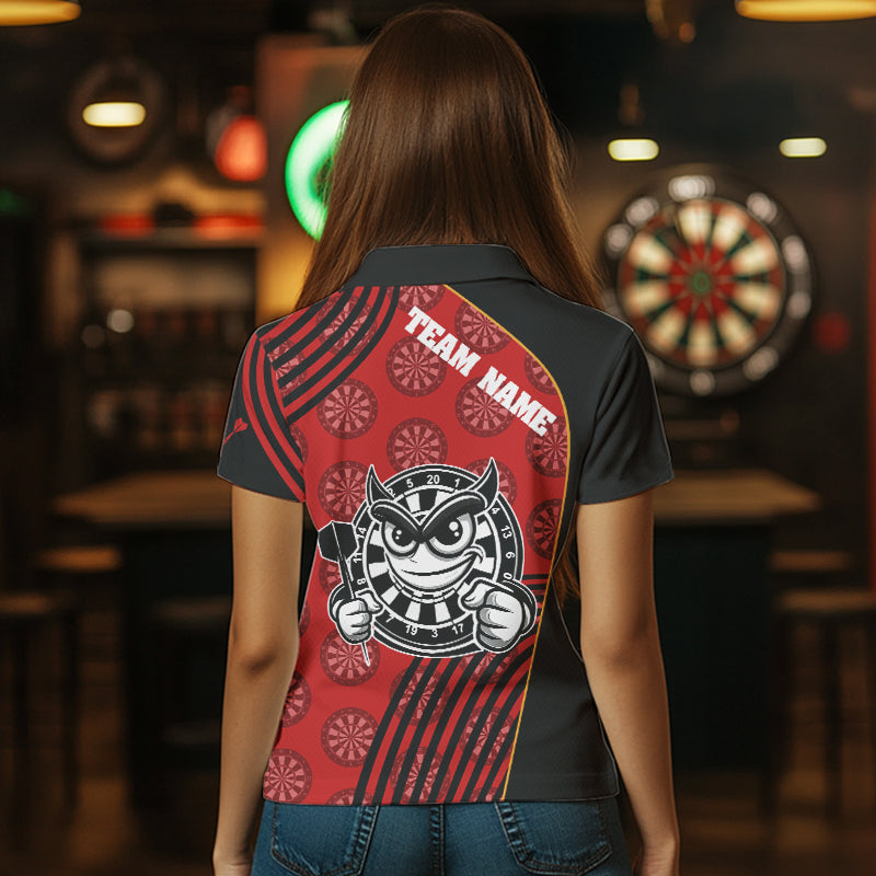 White And Black Dartboards Funny Dart Shirts For Women, Custom Dart Jerseys NYN0015