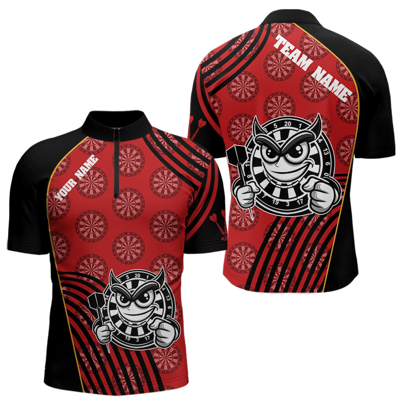 White And Black Dartboards Funny Dart Shirts For Men, Custom Dart Jerseys NYN0015