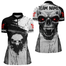 Load image into Gallery viewer, Personalized Eagle And Skull Grunge Style Dart Shirts For Women, Dart Team Jerseys NYN0016