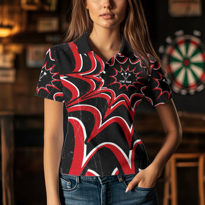 White And Black Dartboards Custom Spider Dart Shirts For Women, Dart Jerseys NYN0022