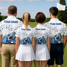 Load image into Gallery viewer, Mens Funny Golf Shirts Waving Pattern Golf Clothing Custom Shark Golf Polo, Best Golf Gifts NYN2934