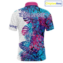 Load image into Gallery viewer, Mens Golf Clothing Monstera Pattern Floral Golf Shirt Custom Men White Golf Polo Best Golf Gifts NYN2936