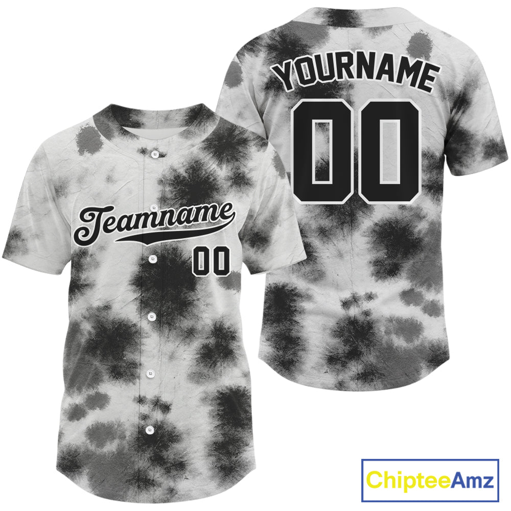 Black-White Baseball Jerseys For Men Custom Funny Baseball Shirt, Youth Baseball Jersey NYN1208
