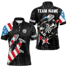 Load image into Gallery viewer, Custom American Flag Grunge Style Dart Shirts For Men, Dart Team Jerseys NYN0025
