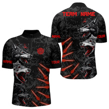 Load image into Gallery viewer, Custom Black-Red Wolfs Grunge Dart Shirts For Men Outfits Dart Tournament Jerseys NYN0032