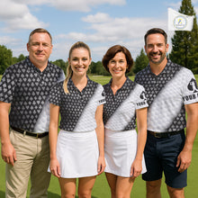 Load image into Gallery viewer, Mens Grey Poker Golf Shirt Custom Poker White Golf Ball Polo, Golf Team Outfits For Golfers NYN3332