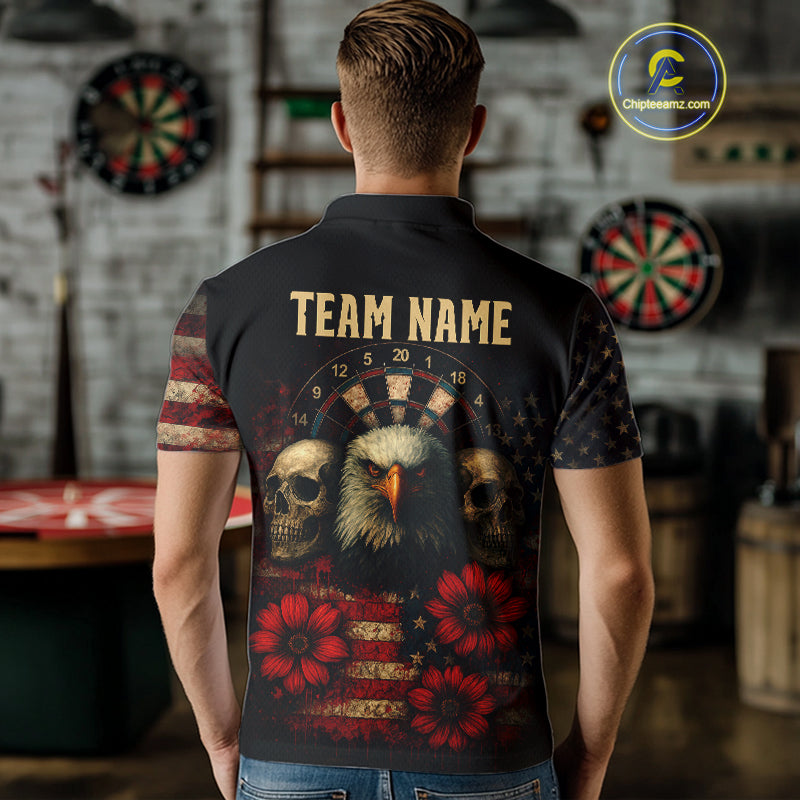 Personalized Eagle Darts Shirt - American Flag Patriotic Archery Jerseys For Men NYN1214