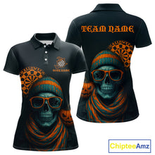 Load image into Gallery viewer, Custom Halloween Women Darts Shirt Personalized Halloween Pumpkin Skull Darts Jerseys NYN1230