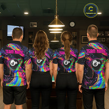 Load image into Gallery viewer, Holographic Skull 8 Ball Billiard Shirts For Women Custom Colorful Billiard Team Jerseys NYN2295