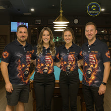 Load image into Gallery viewer, Skull Flaming Pool 8 Ball &amp; 9 Ball Billiard Shirt For Women Personalized 3D Ball Billiard Attire NYN2586