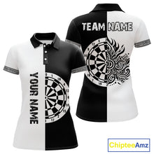 Load image into Gallery viewer, White And Black Dartboards Polynesian Tribals Dart Shirts For Women, Dart Jerseys NYN0048