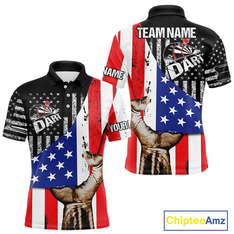 Multi-Color American Flag Dart Boards Dart Shirts For Men, Custom Dart Jerseys NYN0051
