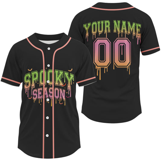 "Spooky Season" Dripping Baseball Shirt Personalized Halloween Baseball Jerseys For Men NYN0875