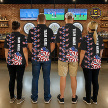 Load image into Gallery viewer, Custom American Flag Pattern Dartboard Darts Quarter-Zip Shirts For Women Patriotic Darts Team Jerseys NYN2756