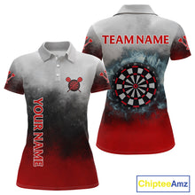 Load image into Gallery viewer, Custom Red And Blue Smoke Dartboards Dart Shirts For Men Grunge Dart Women Jerseys NYN0060