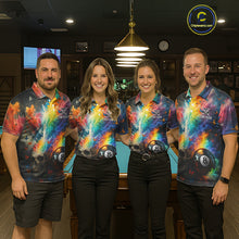 Load image into Gallery viewer, Custom Colorful Smoke 8 Ball Women's Billiard Shirts Personalized Skull Billiard Team Attire NYN2331