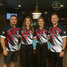 Load image into Gallery viewer, Black &amp; Red Grunge Billiard Ball Shirts For Women Personalized Cracked 8 Ball Billiard Gifts NYN2340
