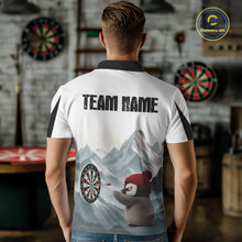 Load image into Gallery viewer, Cold Fierce Penguin Duo Play Darts Men Darts Polo Shirt Personalized Name For Darters NYN2356