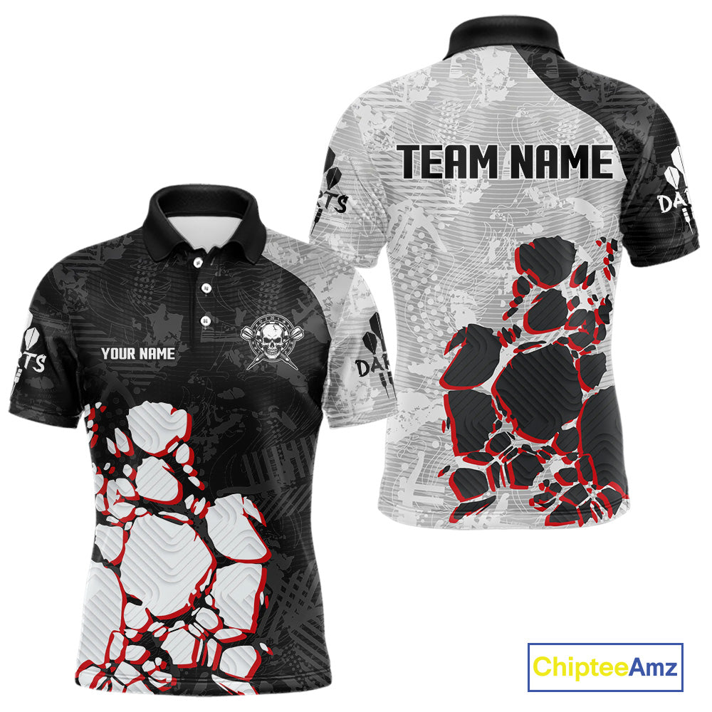 Skull Dart Boards Custom Multi-Color Dart Shirt For Men, Dart Team Jerseys NYN0095
