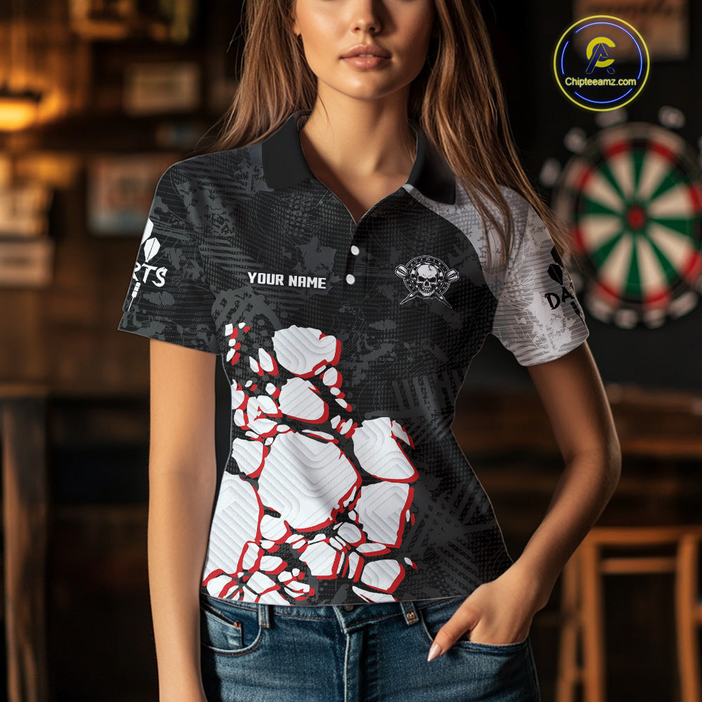 Skull Dart Boards Custom Multi-Color Dart Shirt For Women, Dart Team Jerseys NYN0095