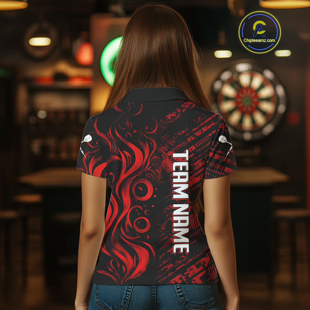 Grunge Style Dart Arrows Custom Red Dart Shirt For Women, Dart Team Jerseys NYN0103