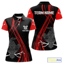 Load image into Gallery viewer, Custom Red Lines Celtic Raven Dart Arrows Dart Shirt For Women, Dart Team Jerseys NYN0105