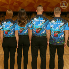 Load image into Gallery viewer, Ocean turtle bowling team shirts custom bowling jerseys for bowlers