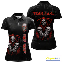 Load image into Gallery viewer, Custom Colorful Bulldog Funny Dart Polo Team Shirts For Women Bulldog Dart League Jerseys NYN2181