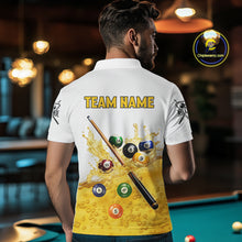 Load image into Gallery viewer, Funny Beer Play Pool Balls Billiard Team Shirt For Men Custom Billiard Polo &amp; 1/4 Zip Attire NYN2474